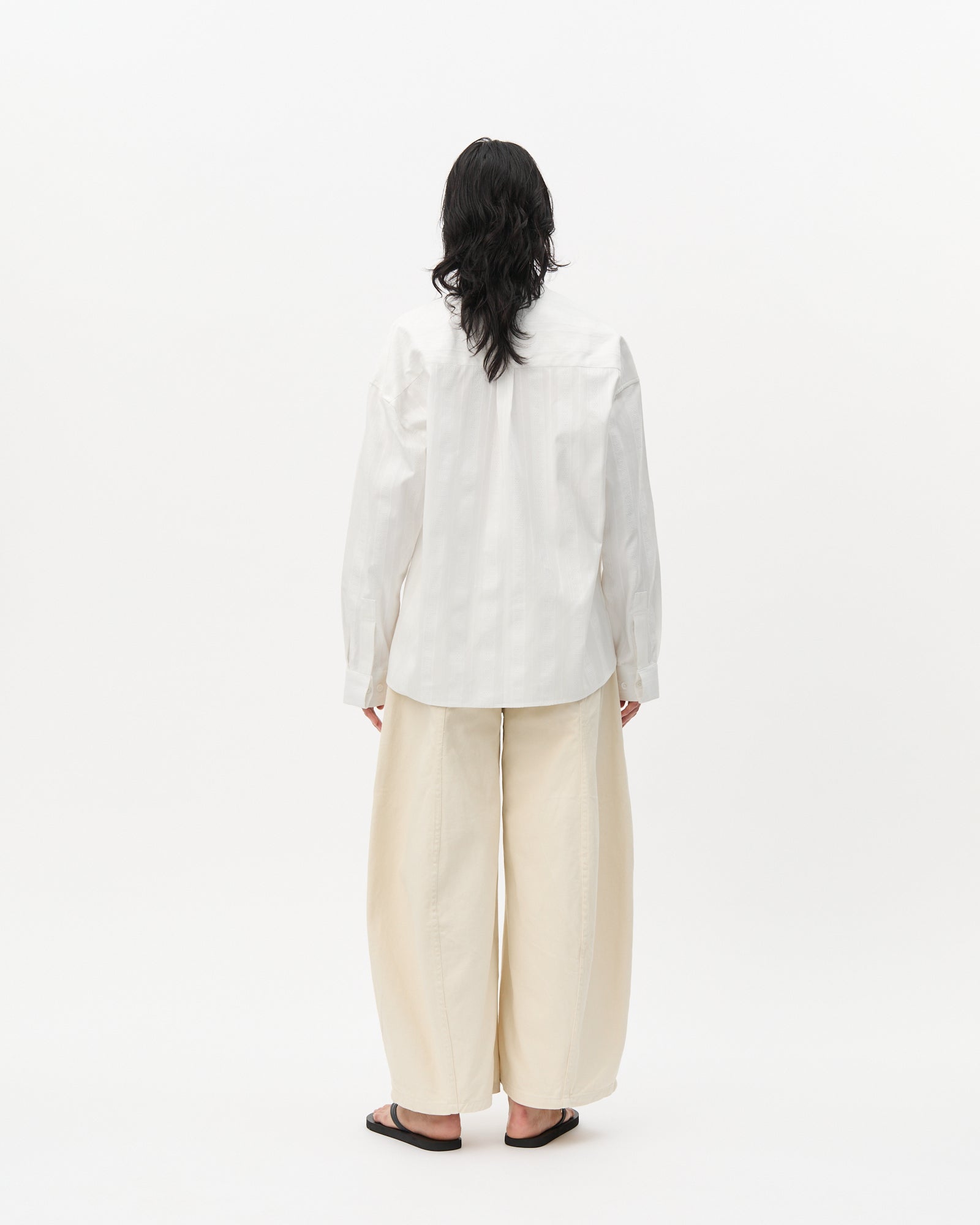 White Jacquard Pocket Shirt