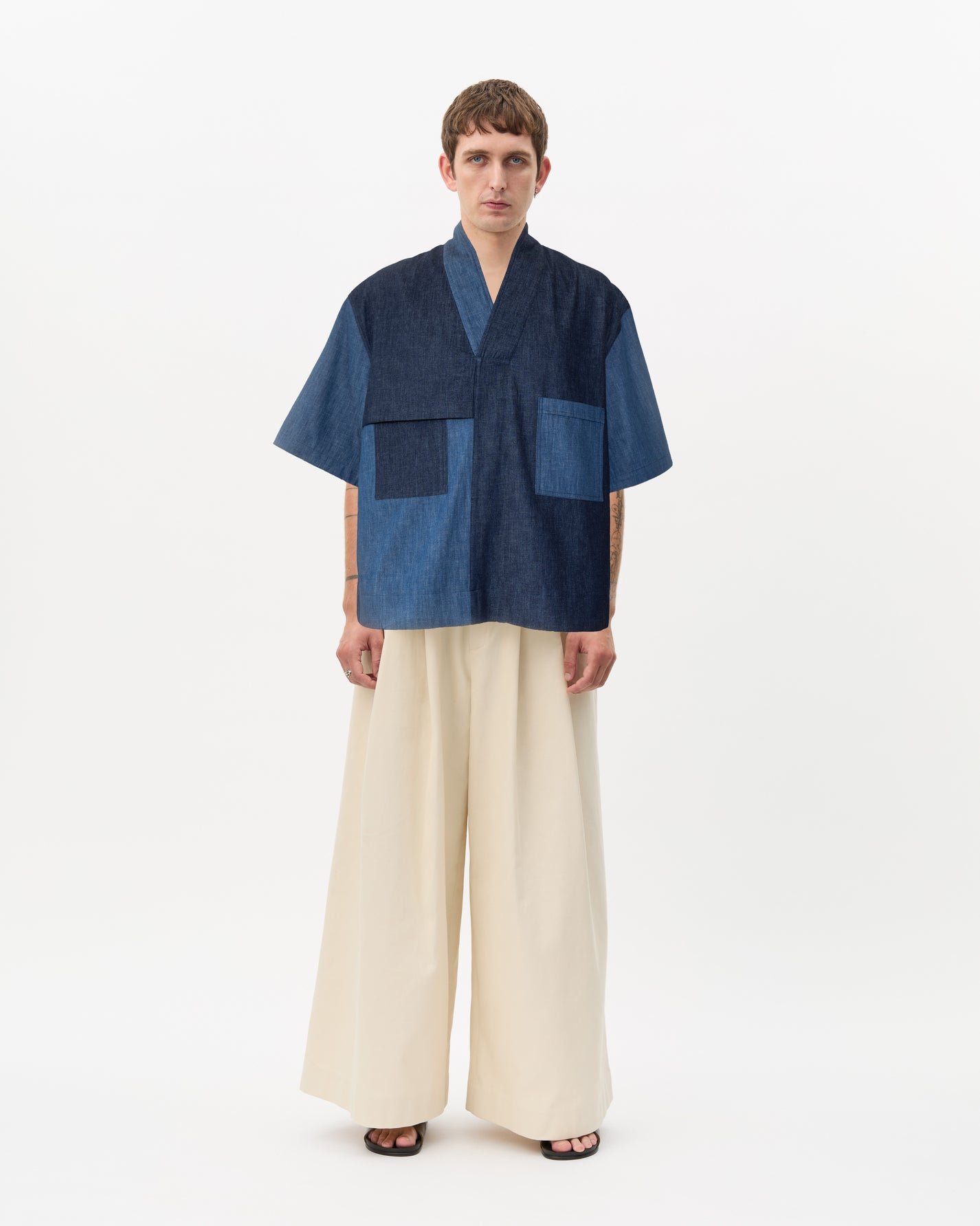 Midnight Two Tone Shawl Shirt