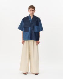 Midnight Two Tone Shawl Shirt