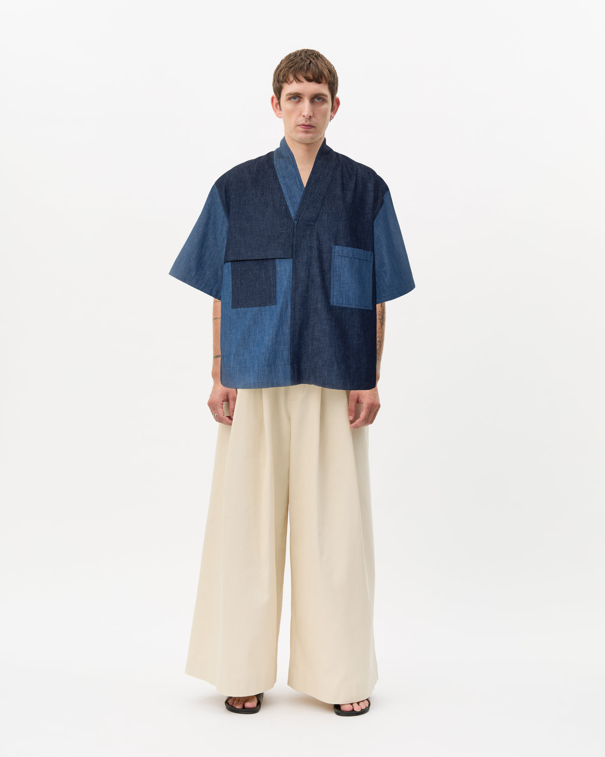 Midnight Two Tone Shawl Shirt