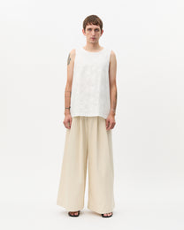 White Jacquard Two Sided Tank