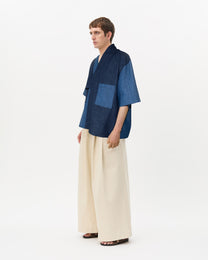 Midnight Two Tone Shawl Shirt