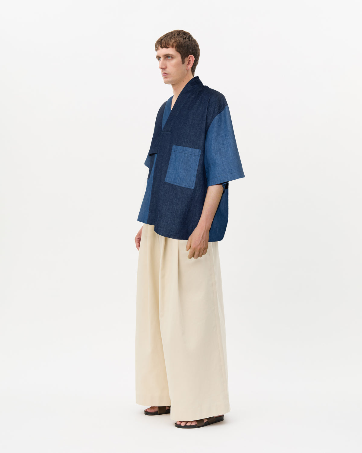 Midnight Two Tone Shawl Shirt