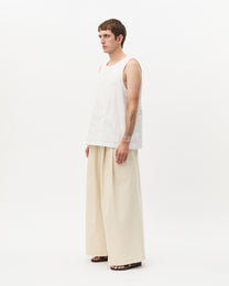 White Jacquard Two Sided Tank