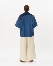Midnight Two Tone Shawl Shirt