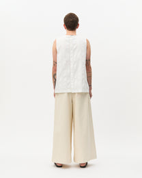 White Jacquard Two Sided Tank