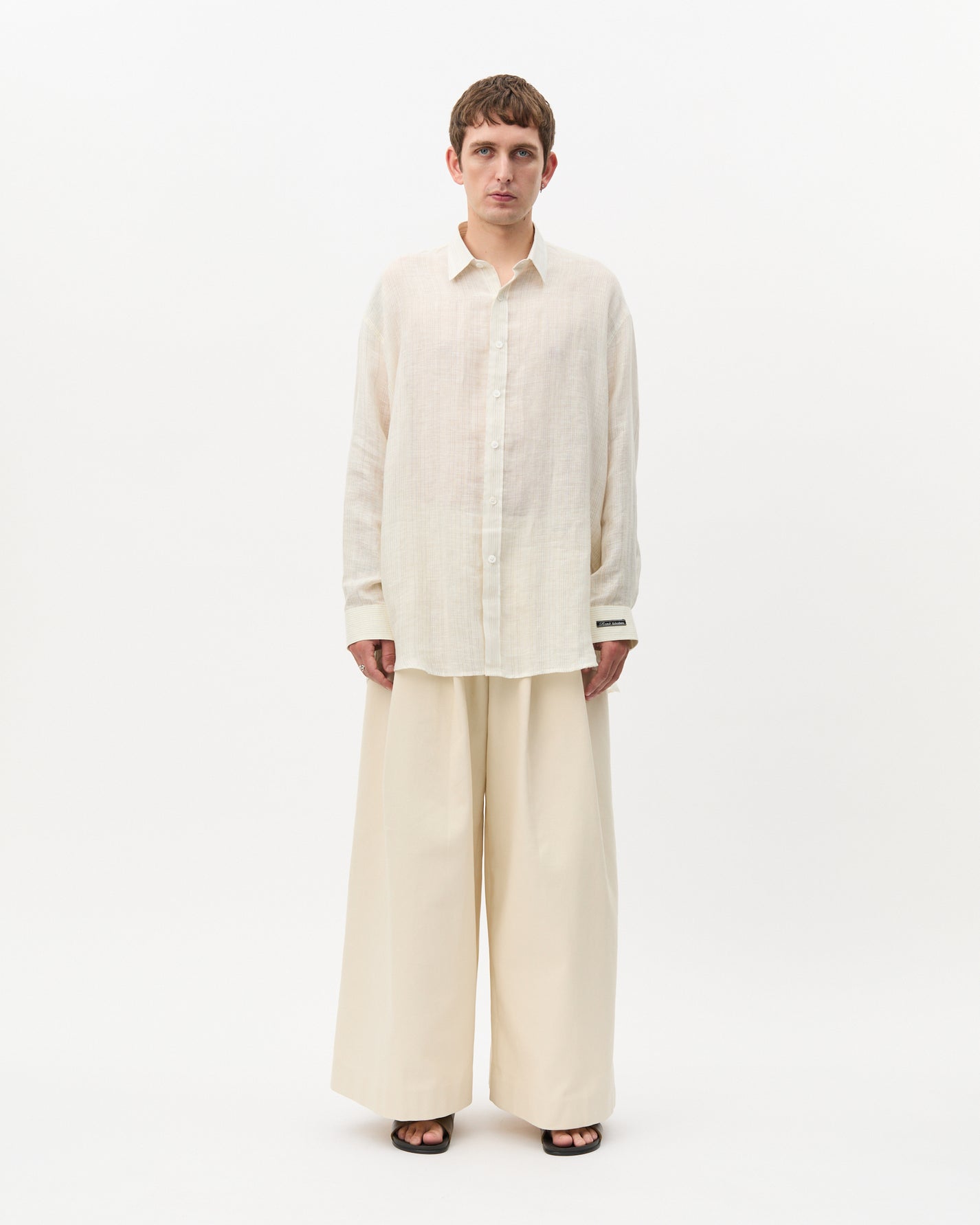 White Sand Fil-Coupé Oversized Shirt
