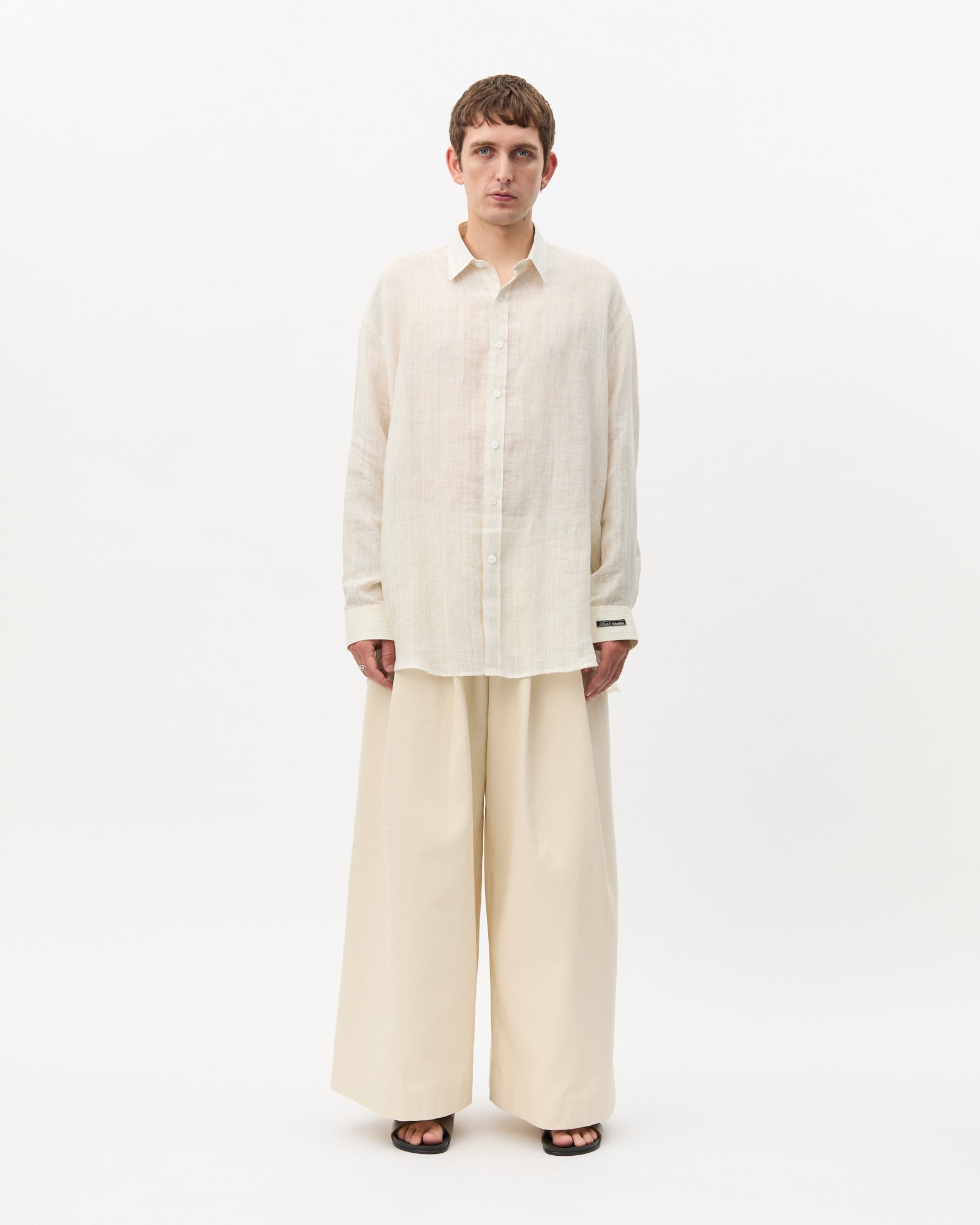 White Sand Fil-Coupé Oversized Shirt
