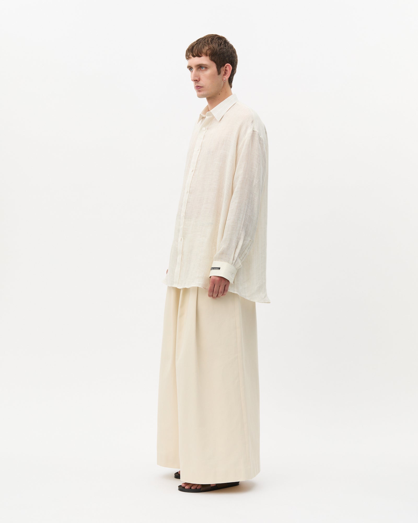 White Sand Fil-Coupé Oversized Shirt