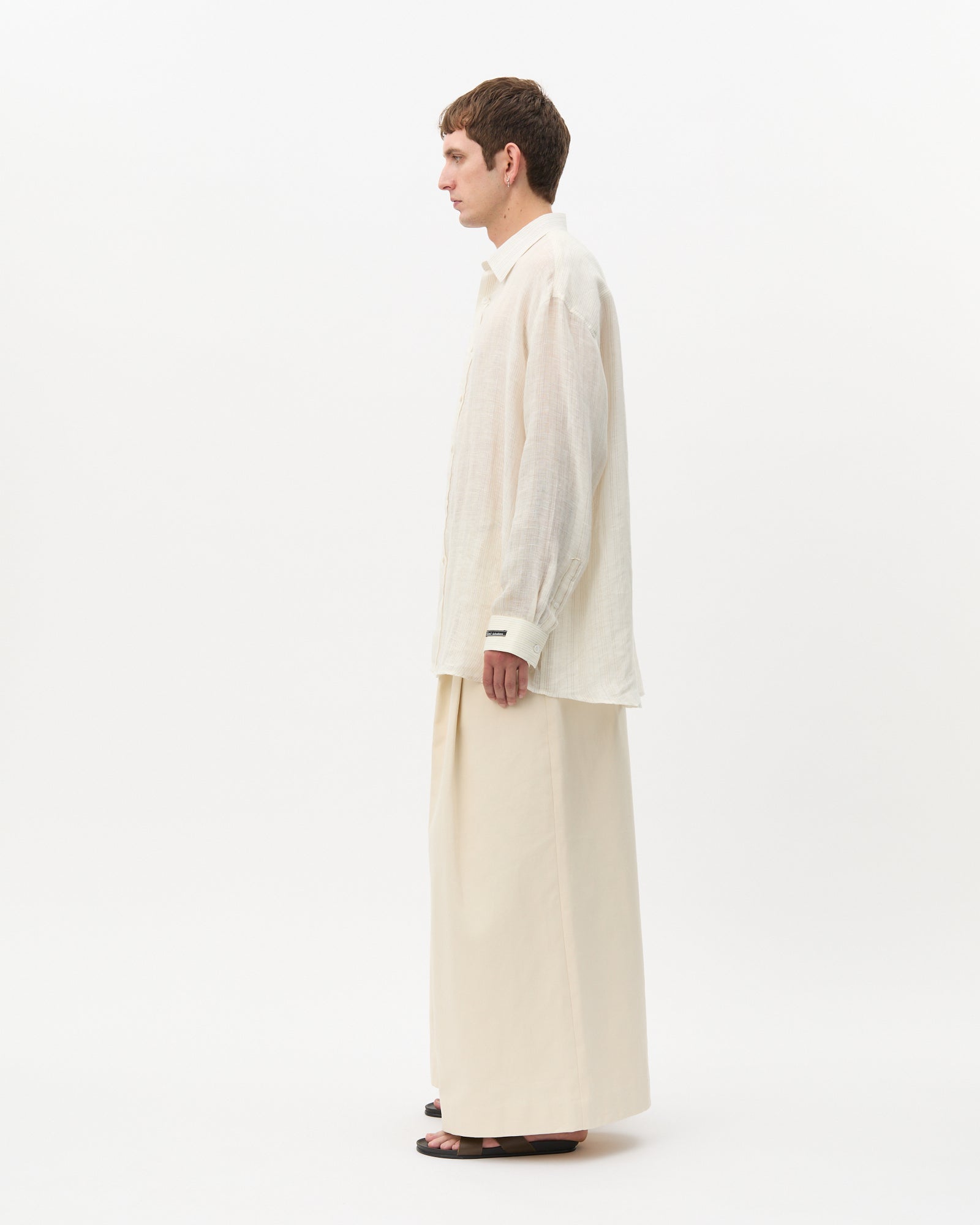 White Sand Fil-Coupé Oversized Shirt