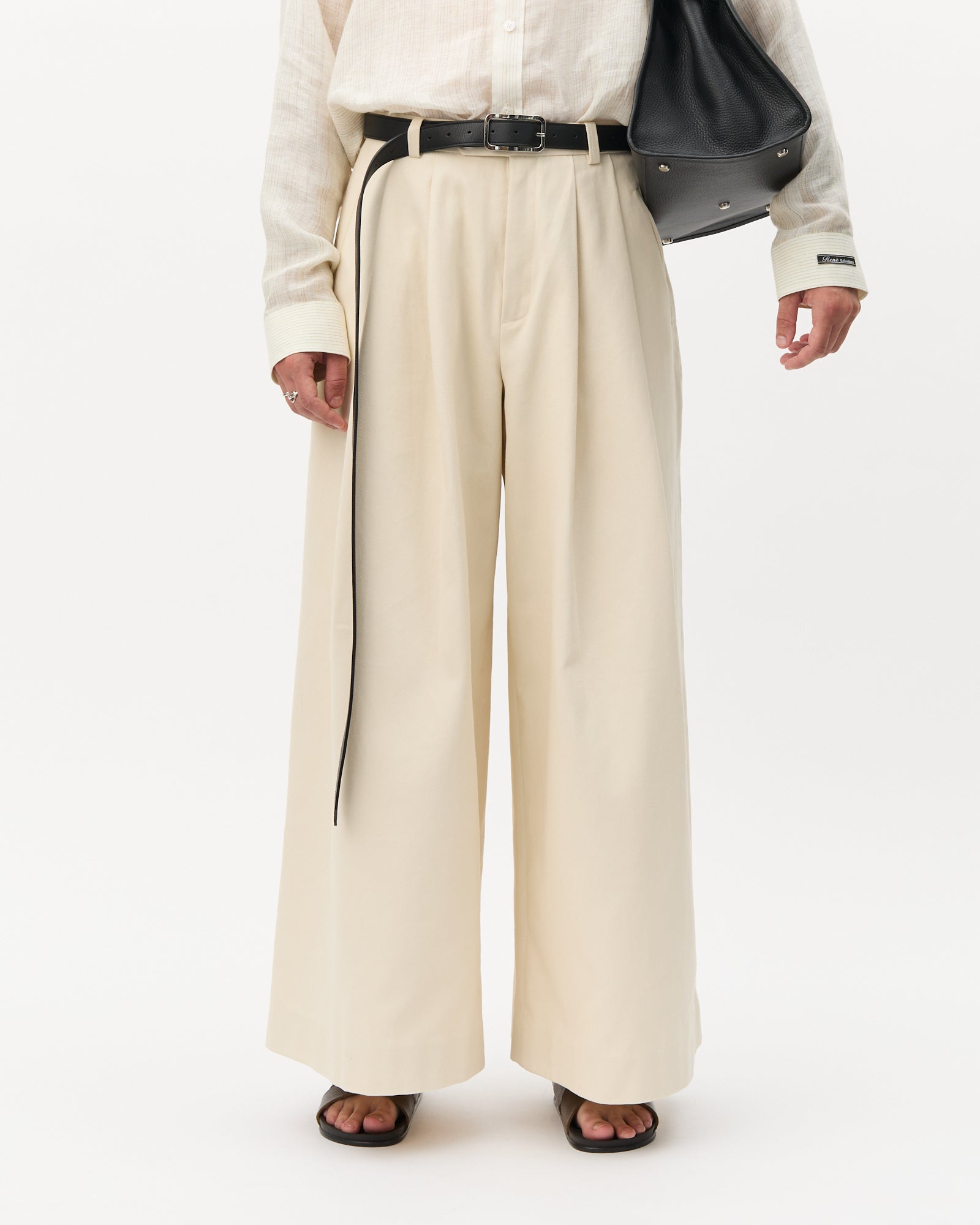 Ivory Wide Leg Slacks
