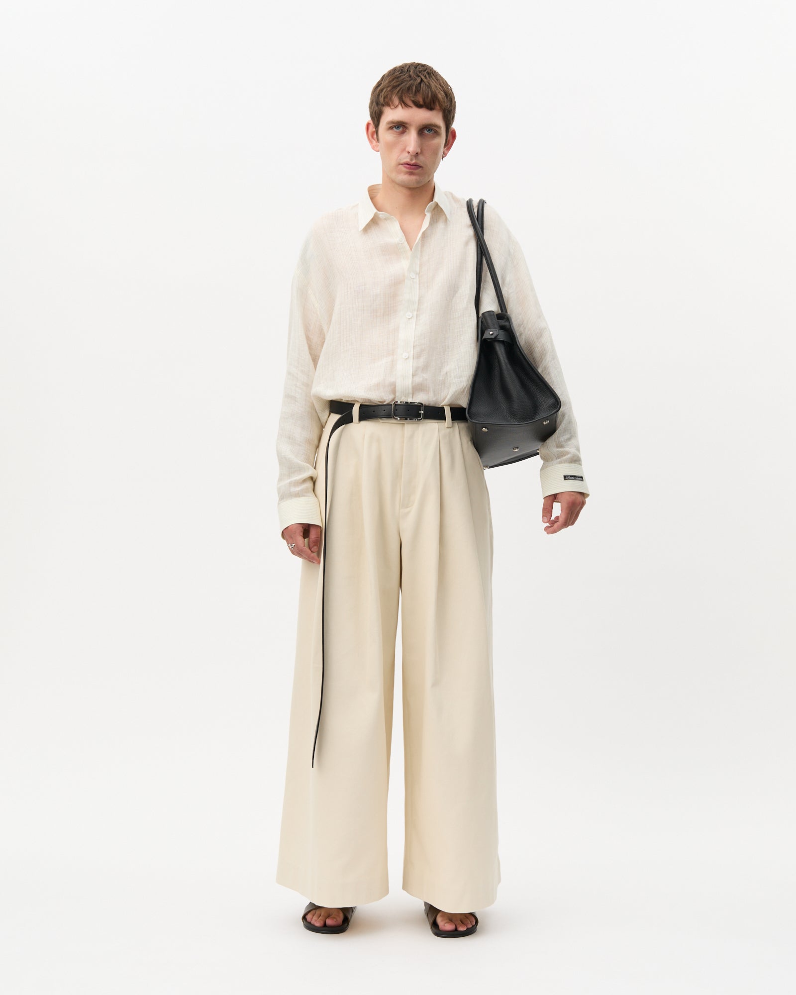 Ivory Wide Leg Slacks