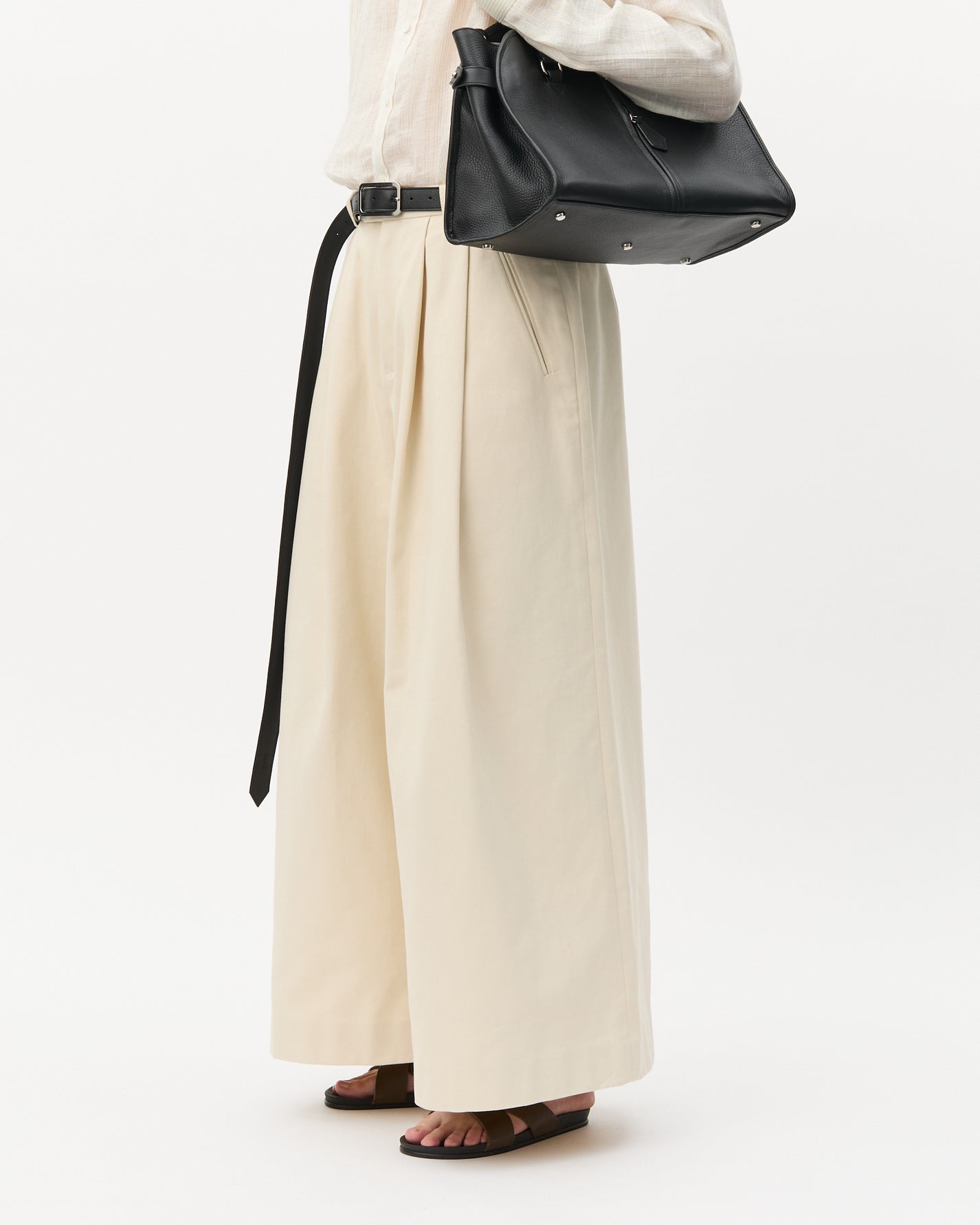 Ivory Wide Leg Slacks
