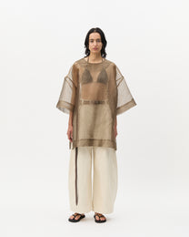 Espresso Damask Oversized Tee