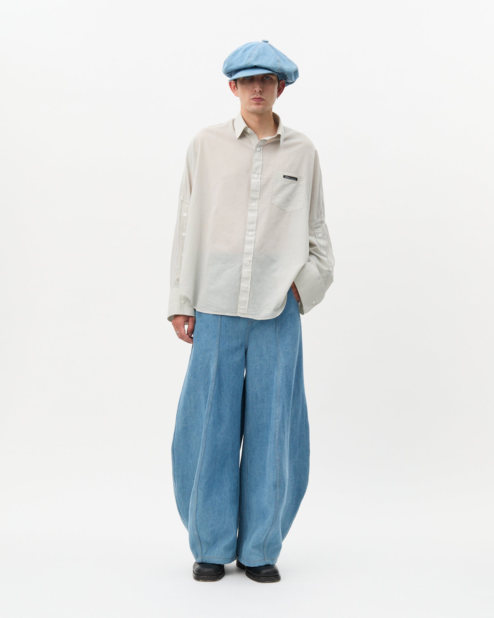 Check Lawn Triple Placket Shirt