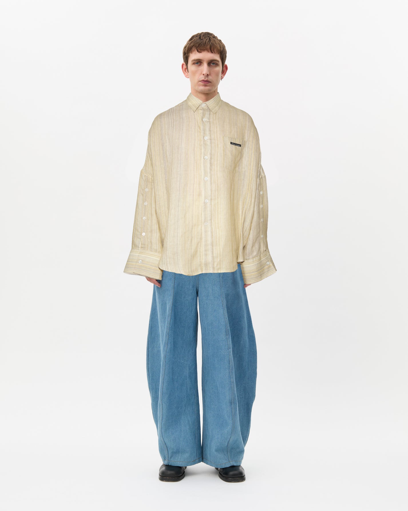 Seaside Fil-Coupé Three Placket Shirt