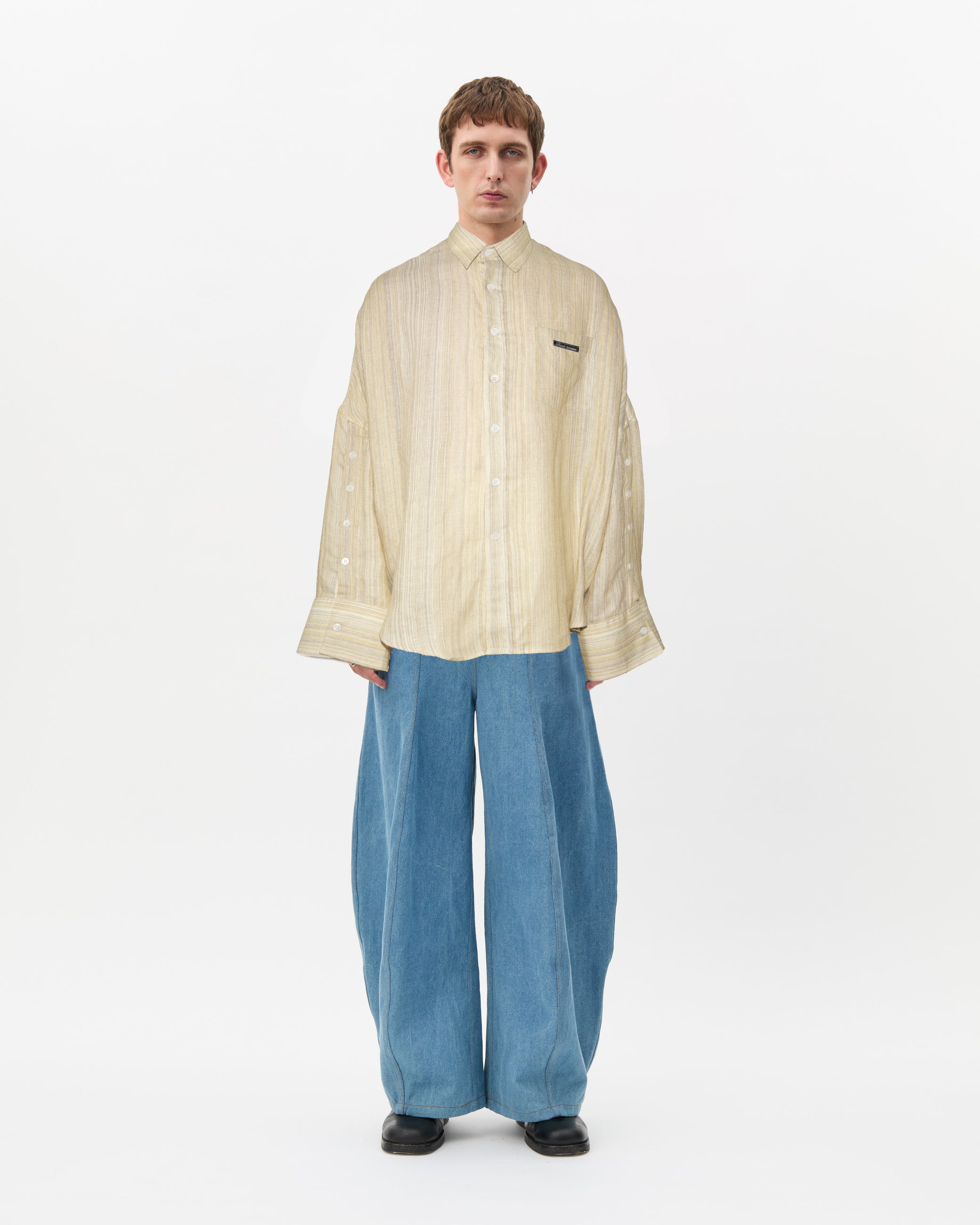 Seaside Fil-Coupé Three Placket Shirt