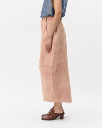 Coral Denim Skirt