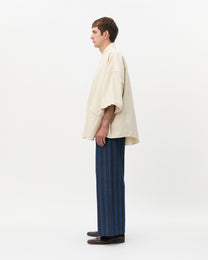 Ivory V-neck oversized shirt