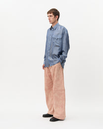 Coral Curved Denim Pants