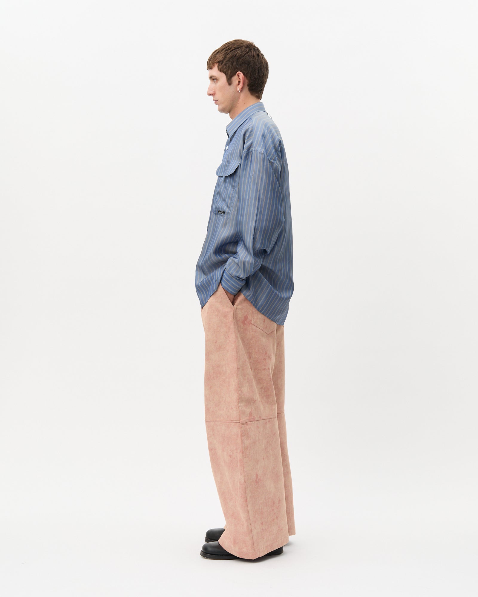 Coral Curved Denim Pants