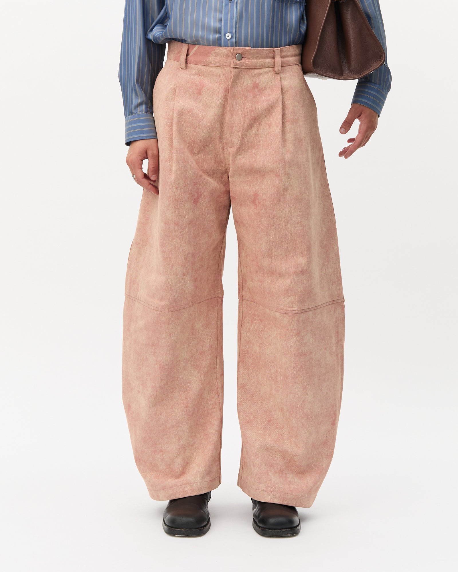 Coral Curved Denim Pants