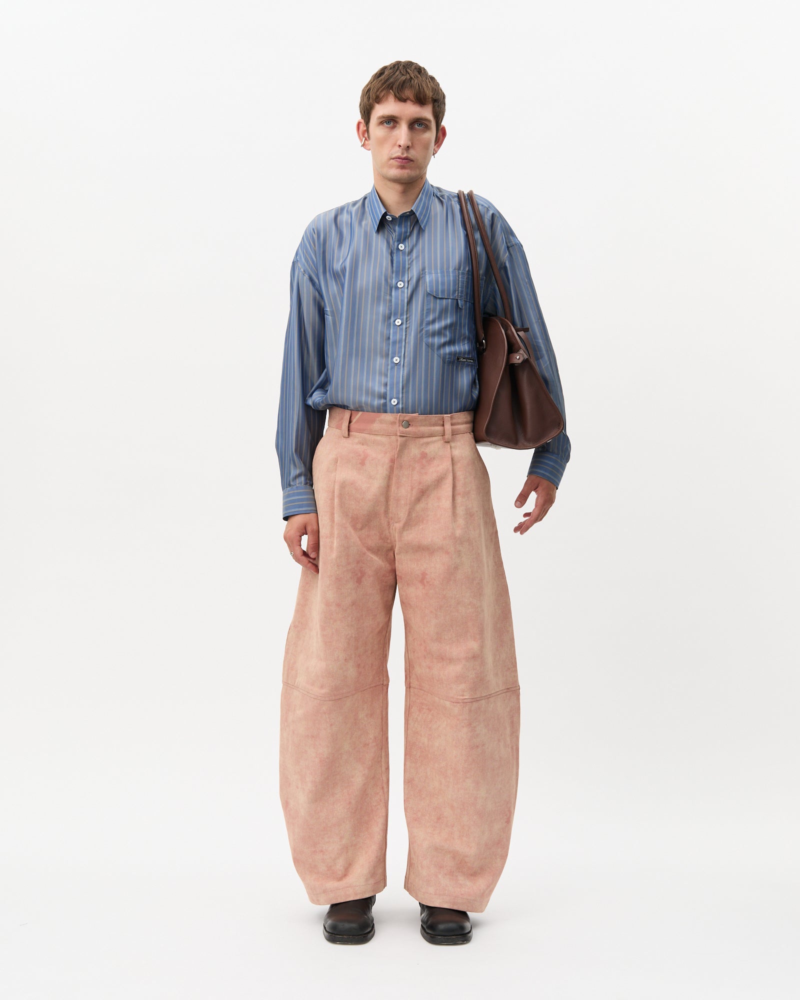 Coral Curved Denim Pants