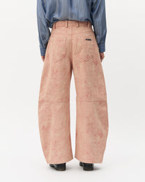 Coral Curved Denim Pants