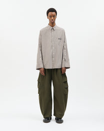 Dusty Stripe Three-Placket Shirt