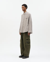 Dusty Stripe Three-Placket Shirt