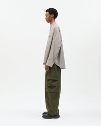 Dusty Stripe Three-Placket Shirt