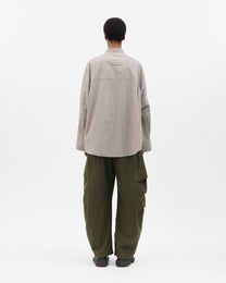Dusty Stripe Three-Placket Shirt