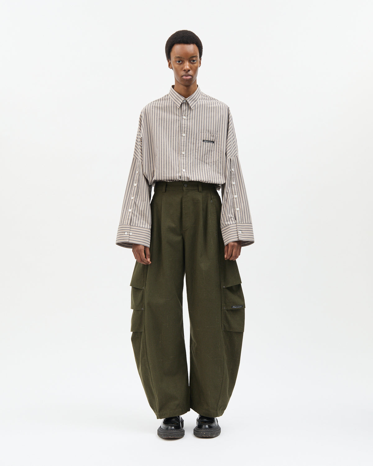 Military Side Pleated Pants