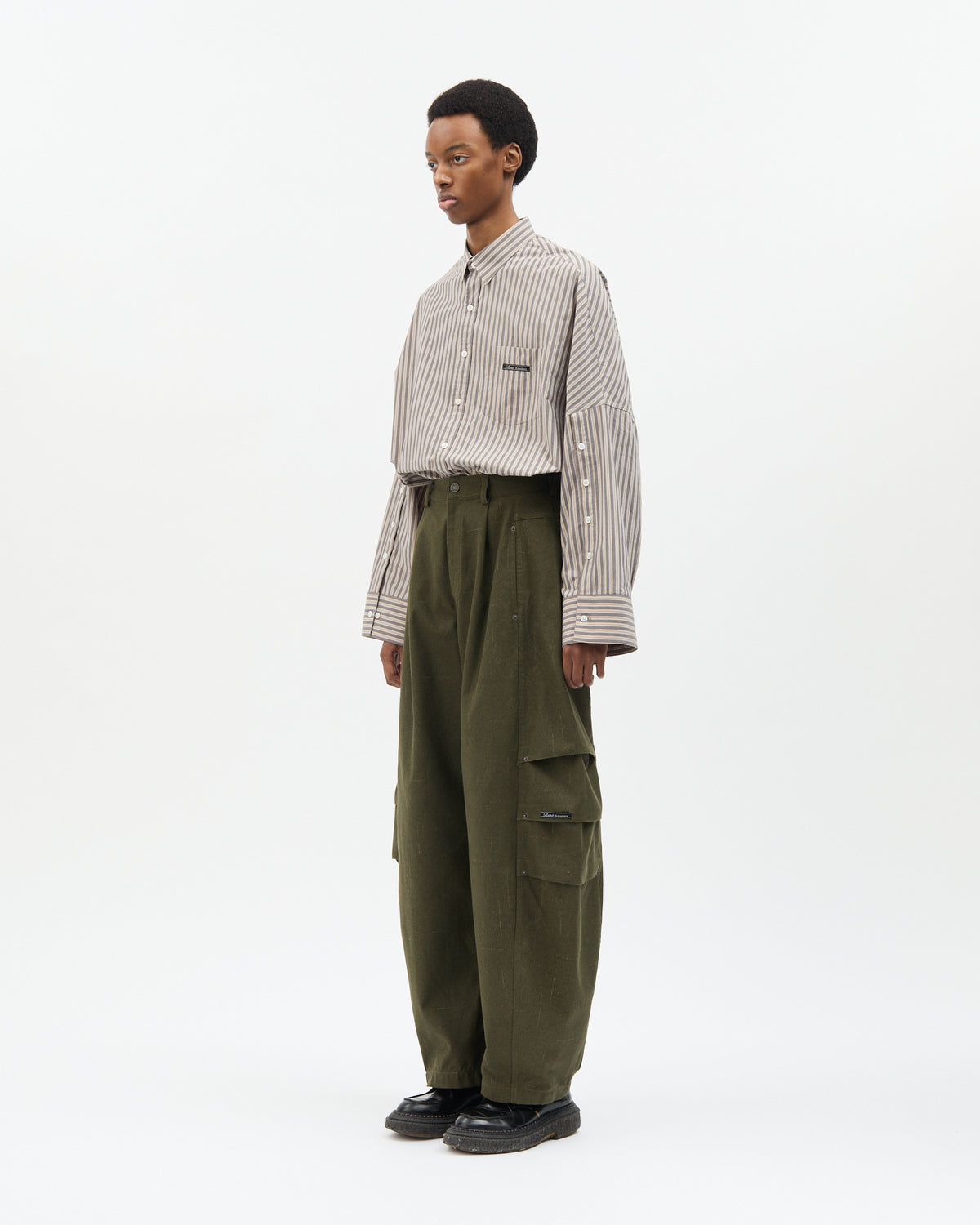 Military Side Pleated Pants