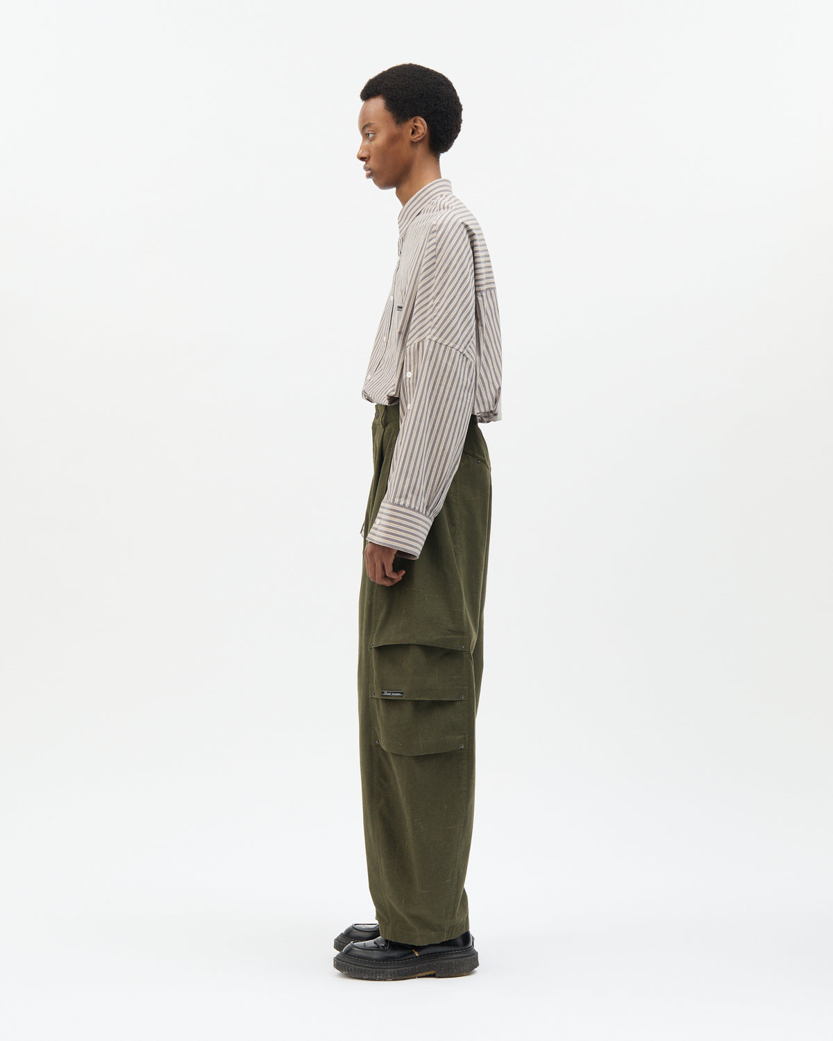 Military Side Pleated Pants