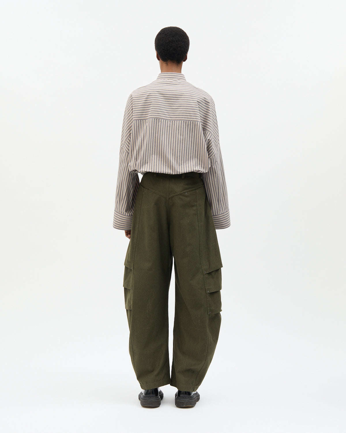 Military Side Pleated Pants