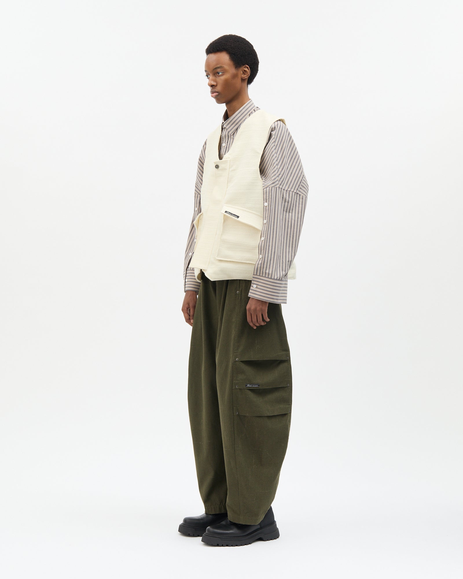 Ivory Jacquard Cocoon Vest – RENÈ