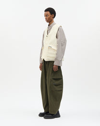 Ivory Jacquard Cocoon Vest