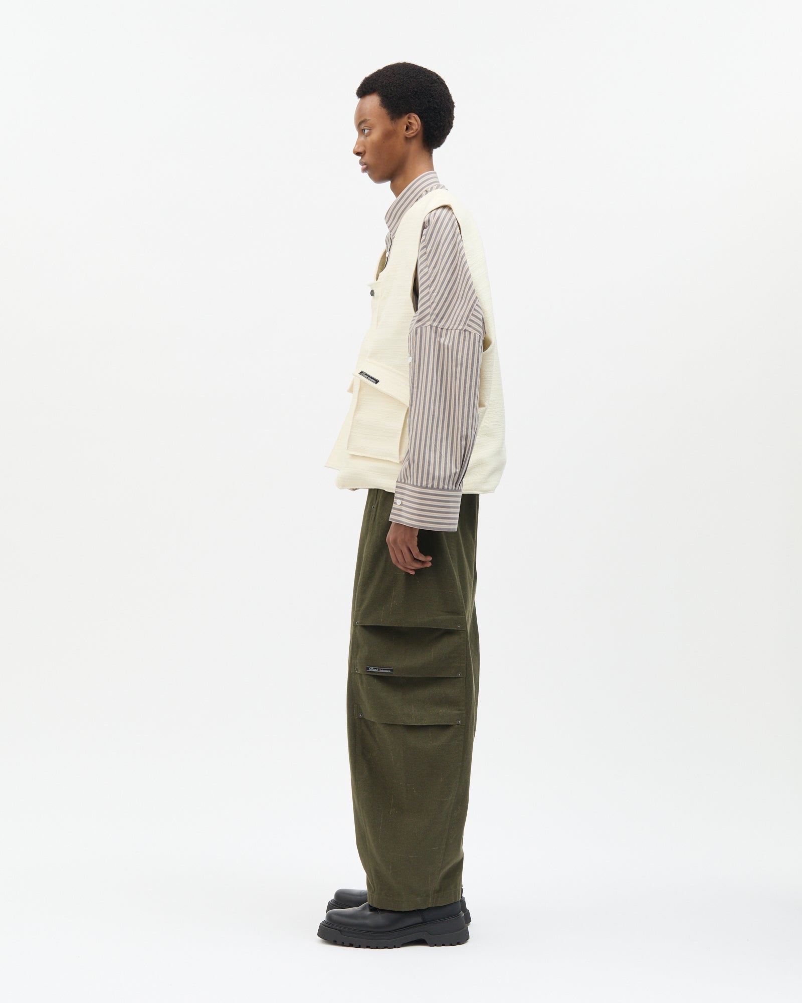 Ivory Jacquard Cocoon Vest