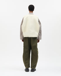 Ivory Jacquard Cocoon Vest