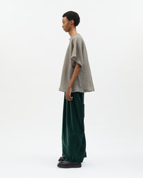 Grey Wool Bias-Cut Tee