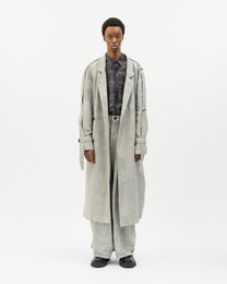 Ice Grey Jacquard Trench Coat