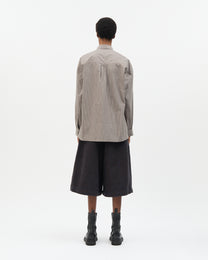 Muddy Stripe Hidden Buttons Shirt