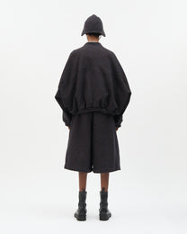 Brown Bouclé Bomber