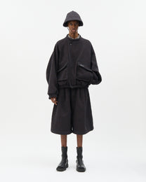 Brown Bouclé Bomber