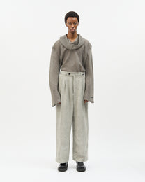 Ice Grey Jacquard Tailored Pants