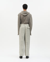 Ice Grey Jacquard Tailored Pants