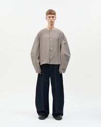 Muddy Stripe Elbow-Cut Shirt