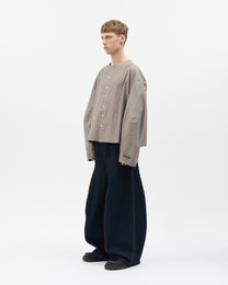 Muddy Stripe Elbow-Cut Shirt