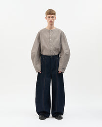 Washed Denim Rugby Pants